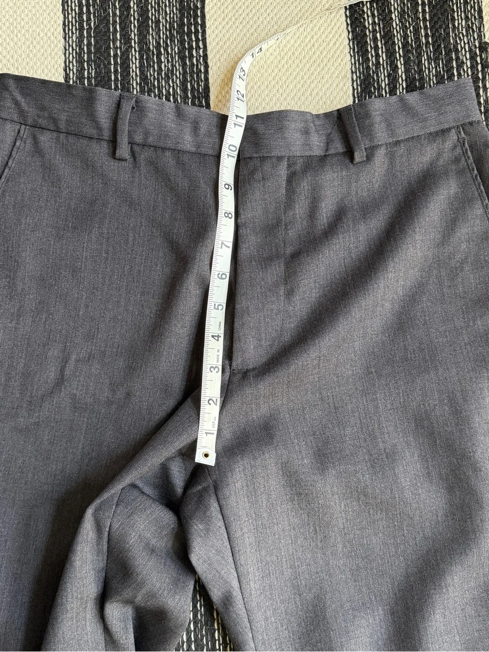 Banana Republic Men's Dark Charcoal Wool Chino Dress Pants Size W33x L32